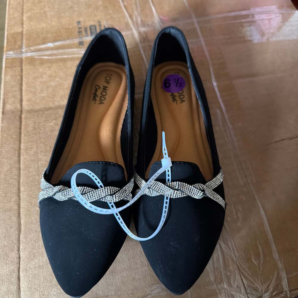 Girls Black Kitty Flat - ,
